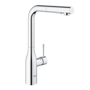 Grohe Essence kitchen mixer with retractable dual rinsing spray chrome (30270000)