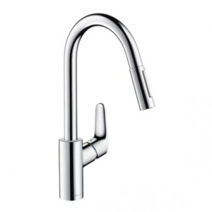 Hansgrohe Focus single lever kitchen mixer with pull-out spray chrome (31815000)