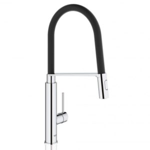 Grohe Concetto Profi single lever kitchen mixer chrome/matt black (31491000)